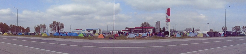 The Camp at the Polykastro Gas Station