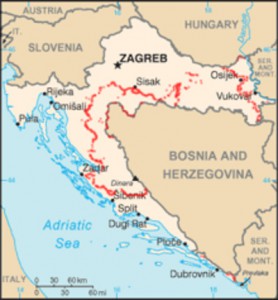 Fig. 5: Minefields in Croatia 2005, Source: Wikipedia